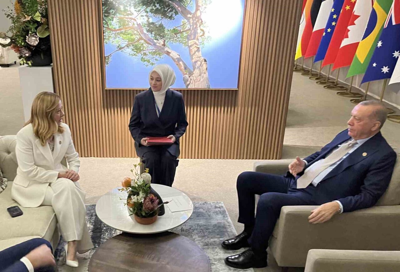 Cumhurbaşkanı Recep Tayyip Erdoğan, G20 Zirvesi kapsamında Güney Afrika'da İtalya