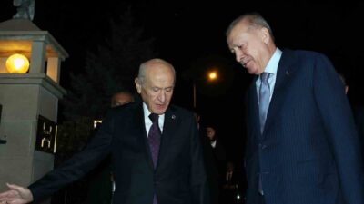 Cumhurbaşkanı Recep Tayyip Erdoğan, MHP Genel Başkanı Devlet Bahçeli'yi Beytepe'deki
