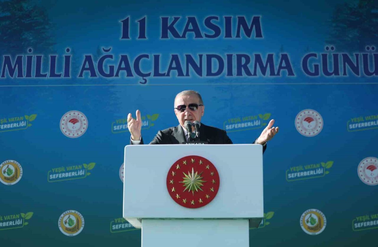 Cumhurbaşkanı Recep Tayyip Erdoğan, 11 Kasım Milli Ağaçlandırma Günü'nde Türkiye'nin