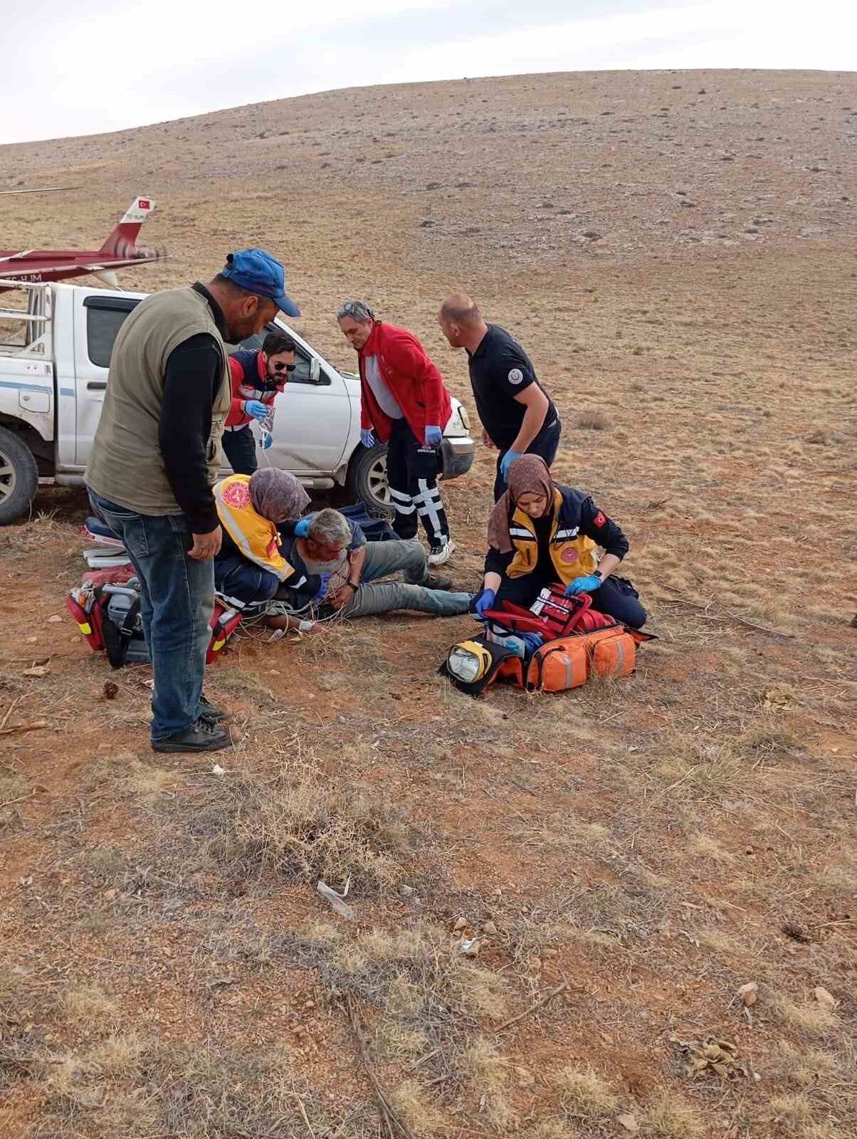 Konya'nın Ilgın ilçesinde çobanlık yapan 52 yaşındaki Kadir Bulut, dağlık
