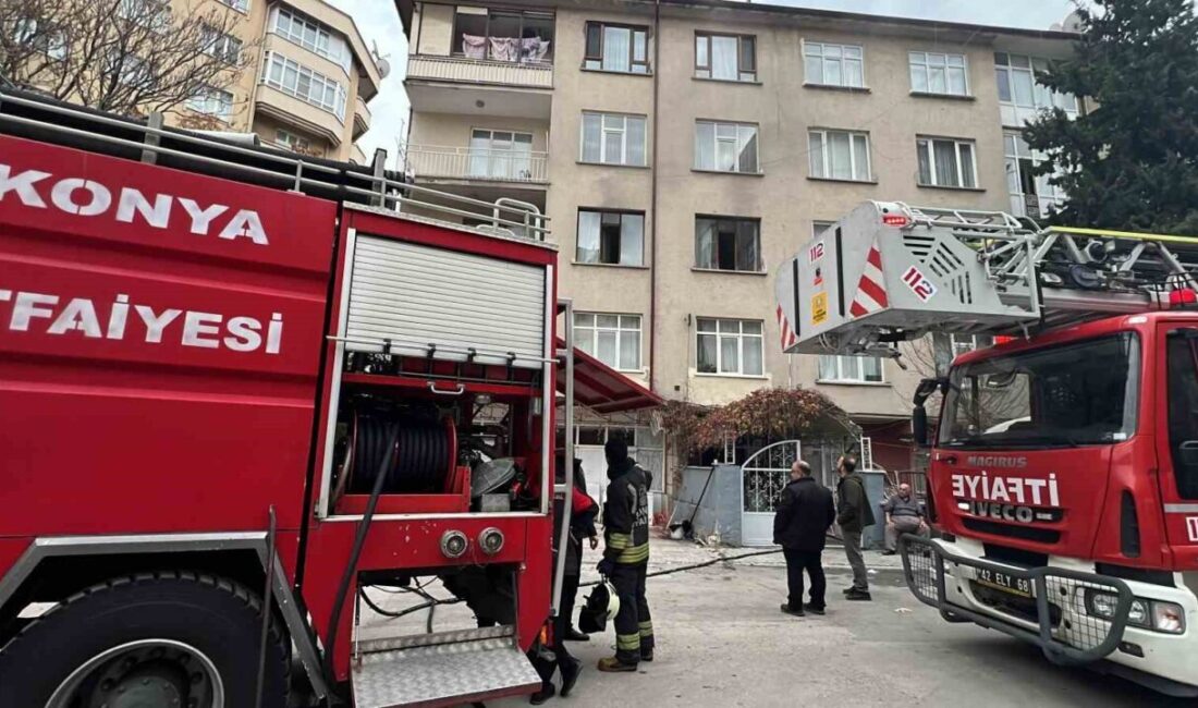 Konya'nın Selçuklu ilçesinde bir apartmanın 3. katında kombinin patlaması sonucu