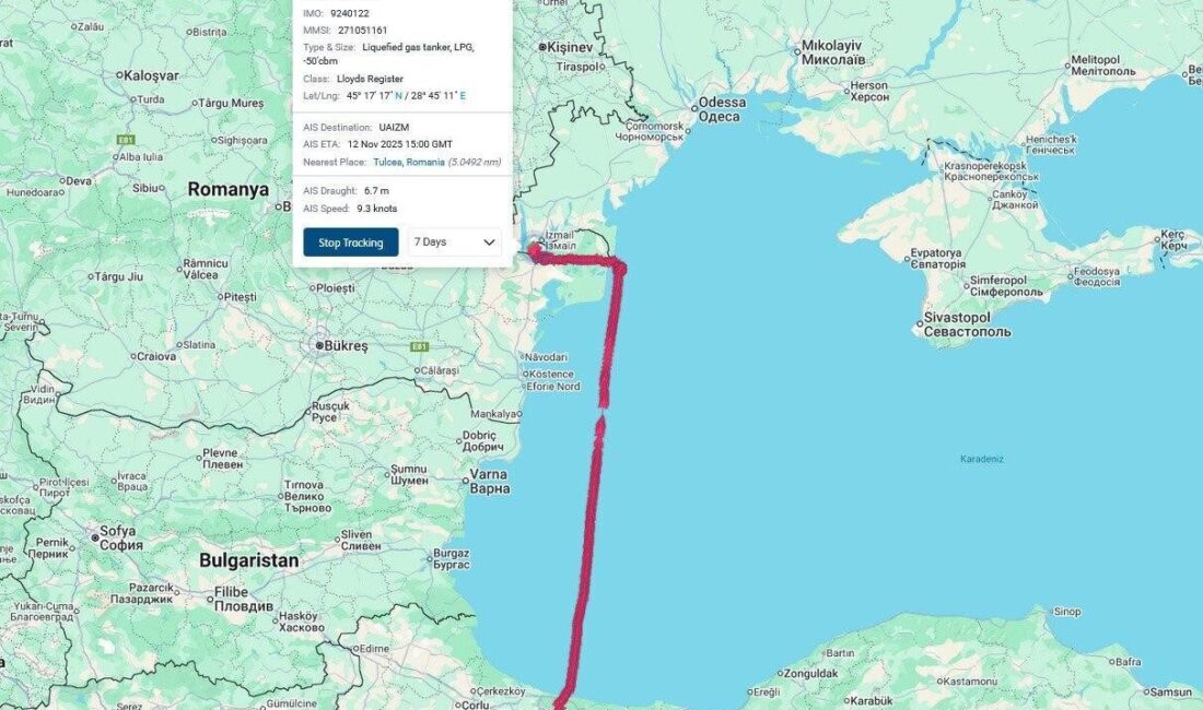 Ukrayna İzmail Limanı’nda LPG gemisi ORINDA’da yangın çıktı, mürettebat güvenli bir şekilde tahliye edildi Ulaştırma ve Altyapı Bakanlığı'na bağlı Denizcilik Genel Müdürlüğü, Türk bayraklı