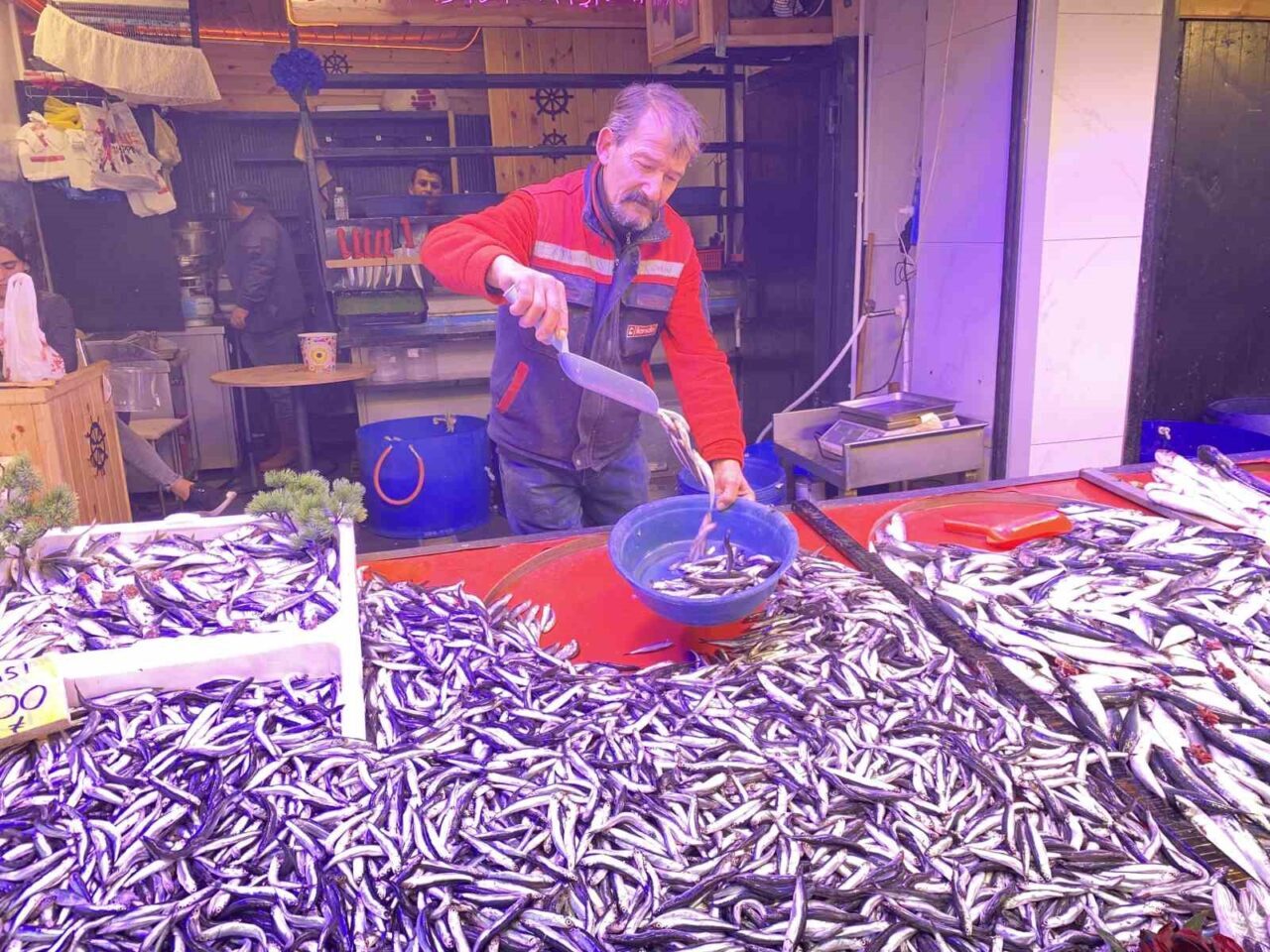 Eskişehir'de hamsi fiyatları 100 TL ile dikkat çekerken, palamutun fiyatı