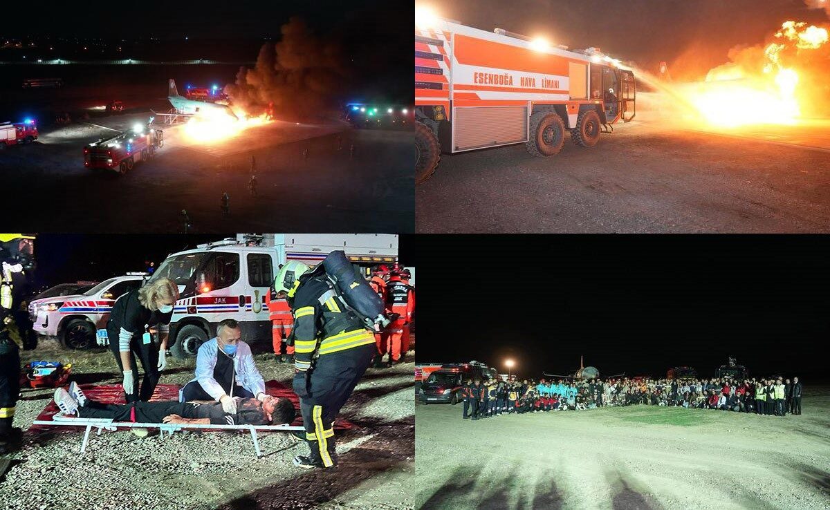 DHMİ Esenboğa Havalimanı, 'Uçak Kazası ve Kimyasal Madde Sızıntısı' senaryosuna