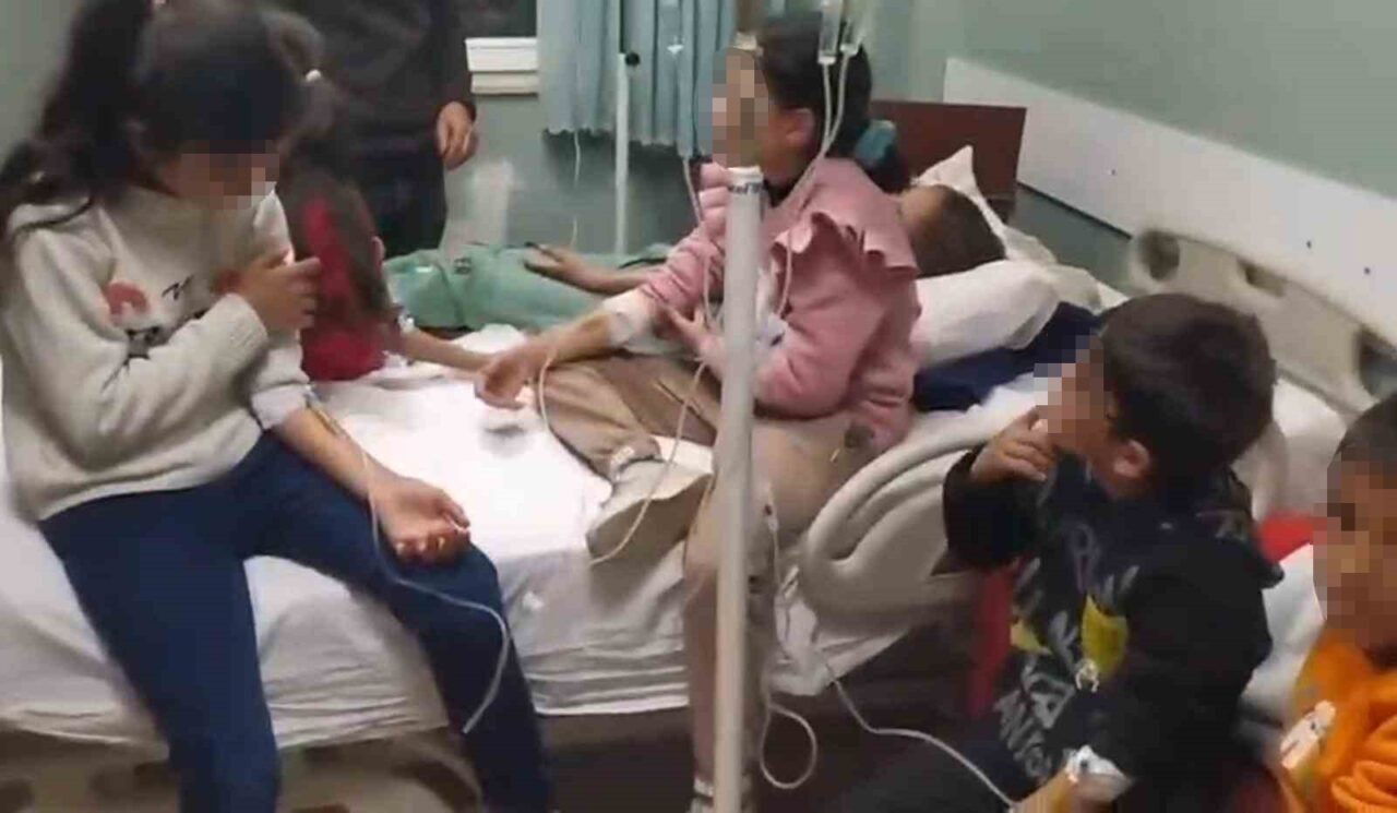 Diyarbakır'ın Hani ilçesinde, Topçular İlkokul ve Ortaokulu'nda yedikleri köfte, tatlı