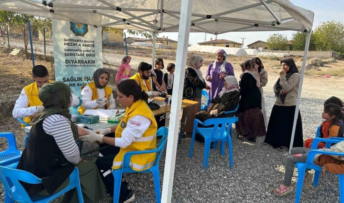Diyarbakır Büyükşehir Belediyesi, Bismil ilçesinin Güzelköy Mahallesi'nde sağlık taraması düzenledi.