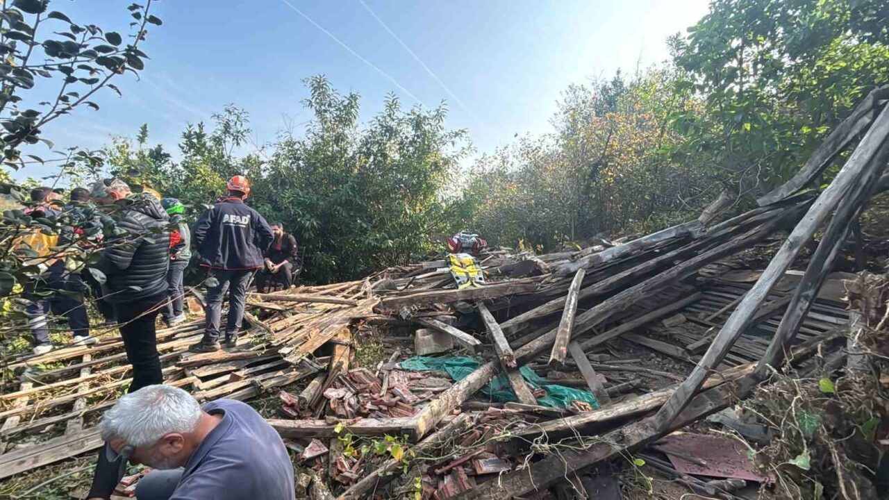 Düzce'nin Akçakoca ilçesinde Dursun Sandal (85), evinin bahçesinde ahşap yapı