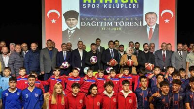 Düzce’de amatör spor kulüplerine 1 milyon 100 bin liralık malzeme