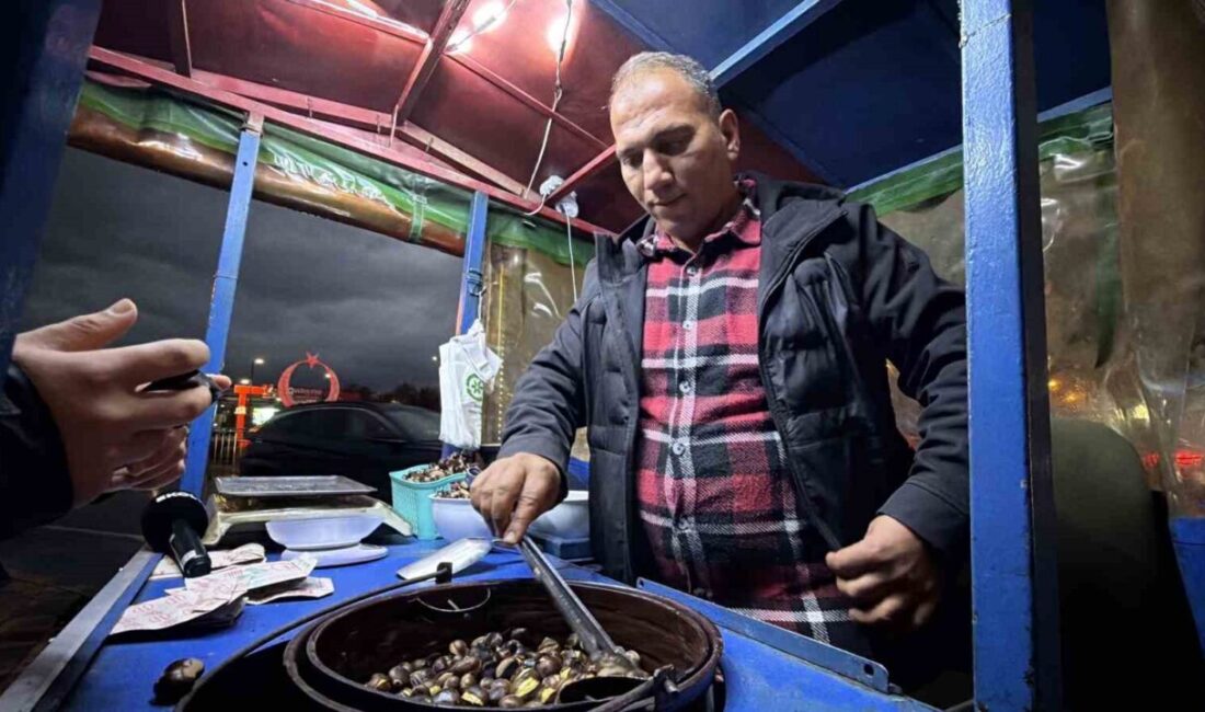 Düzce'nin coğrafi işaretli kuzu kestanesi, hasat sonrası sokak tezgahlarında satışa