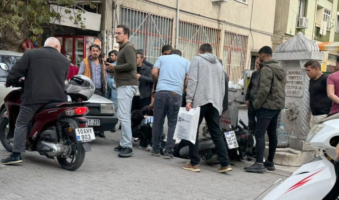 Balıkesir'in Edremit ilçesinde E.K. (16) yönetimindeki motosiklet, Engin E. (47)