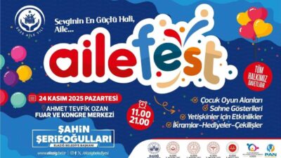 Elazığ'da 24 Kasım'da düzenlenecek 'Aile Festivali', aile bağlarını güçlendirmeyi amaçlıyor.