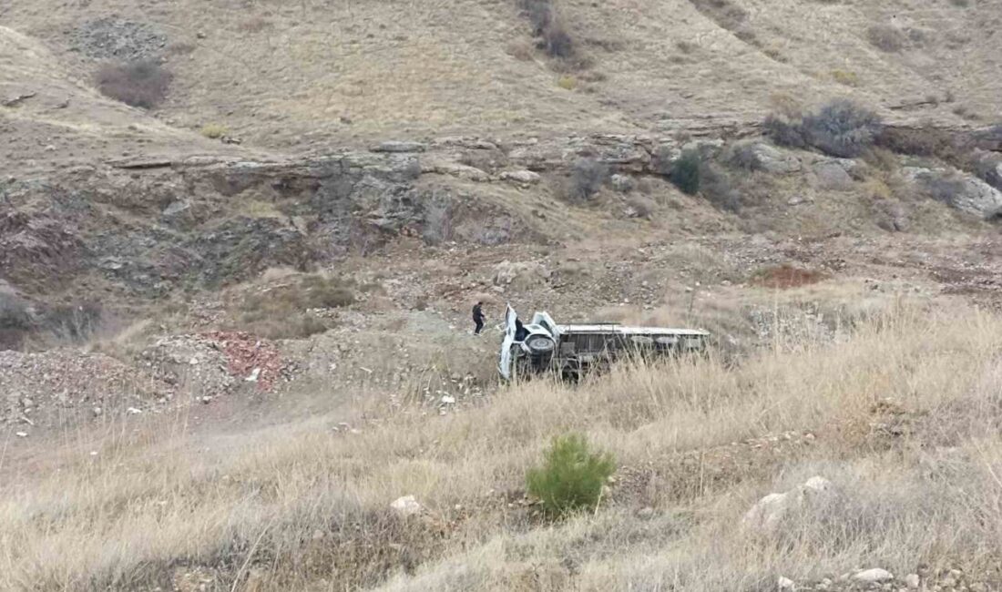 Elazığ'da Keban-Ağın yolunda bir kamyonun şarampole devrilmesi sonucu sürücü hafif