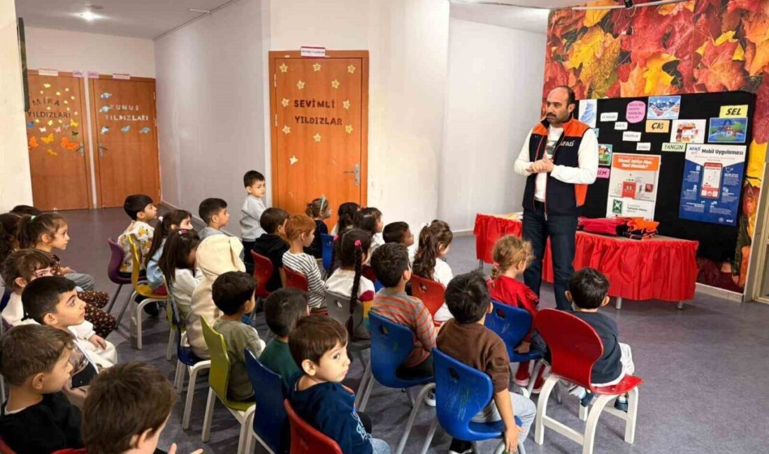 Tunceli'de Elazığ İl Afet ve Acil Durum Müdürlüğü, anaokulu öğrencilerine