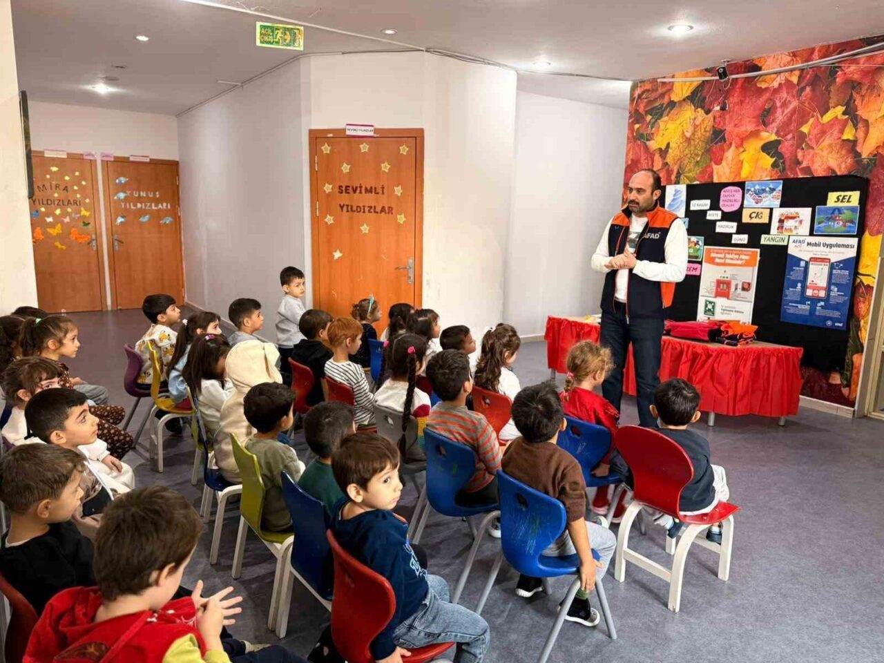 Tunceli'de Elazığ İl Afet ve Acil Durum Müdürlüğü, anaokulu öğrencilerine