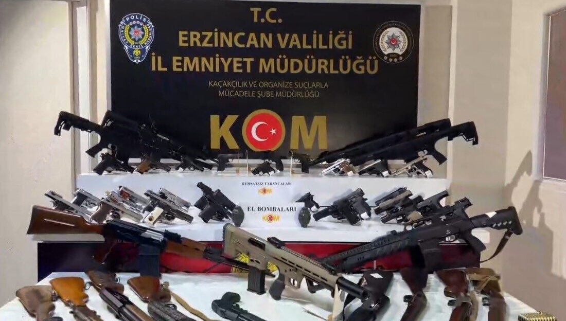 Erzincan'da, yasa dışı silah ve patlayıcı madde ticareti yapan 111