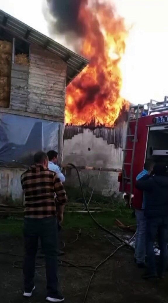 Hendek'te O.A.’ya ait evde nedeni belirlenemeyen bir yangın çıktı ve