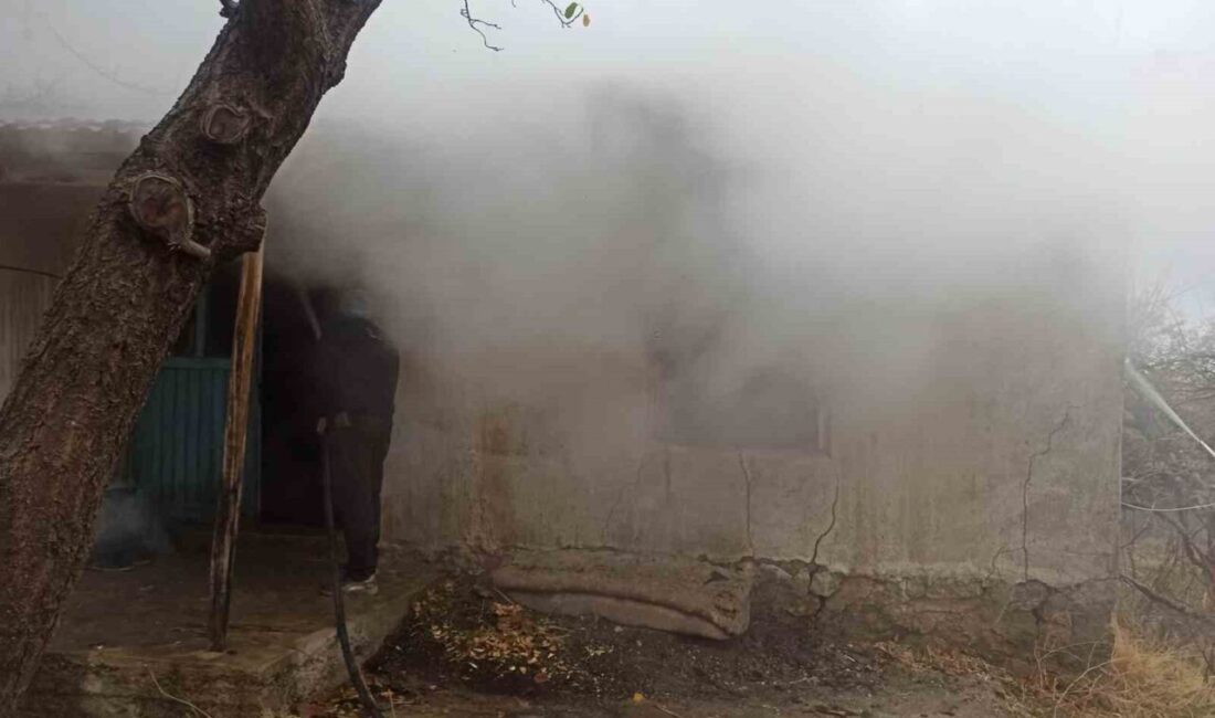 Afyonkarahisar'ın Şuhut ilçesine bağlı Karaadilli beldesindeki bir evde çıkan yangın,