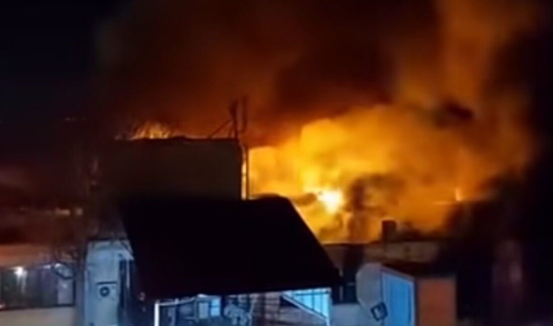 Denizli'nin Pamukkale ilçesinde, eski Emsan fabrika yerleşkesinde çıkan yangında 6