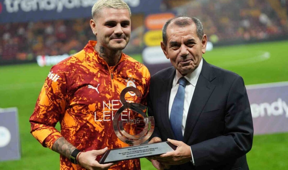 Galatasaray'da 100. resmi maçına çıkan Mauro Icardi’ye, Gençlerbirliği maçı öncesi