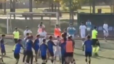 Gaziantep'te U-16 futbol maçı sonrası Görkem Hasırcı Spor Kulübü ile