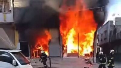 Gaziantep'te bir iş yerinde meydana gelen yangın, Şehitkamil ilçesi Taşlıca