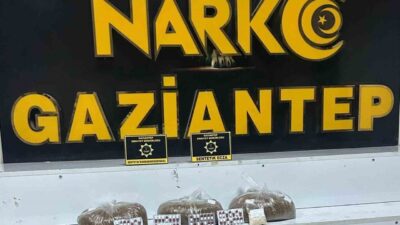 Gaziantep'te narkotik ekipleri, uyuşturucu operasyonunda 5.2 kilogram sentetik kannabinoid ve