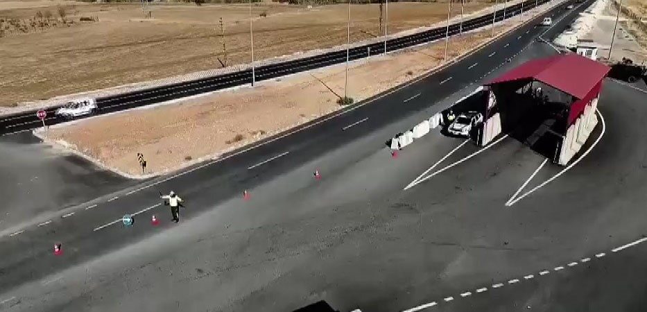 Batman'ın Gercüş ilçesinde Jandarma Trafik Ekipleri, drone ile yaptıkları denetimle