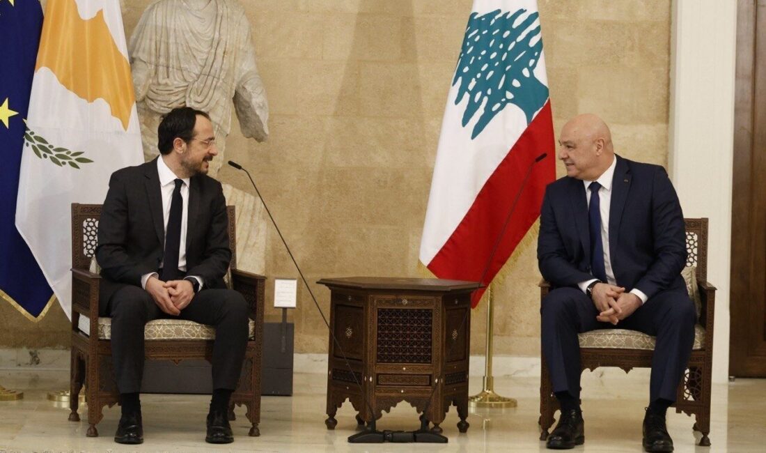 Güney Kıbrıs Rum Yönetimi lideri Nikos Hristodulidis, Lübnan Cumhurbaşkanı Joseph