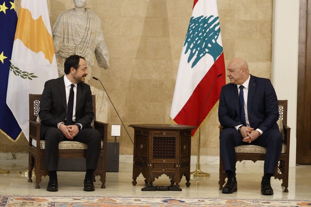 Güney Kıbrıs Rum Yönetimi lideri Nikos Hristodulidis, Lübnan Cumhurbaşkanı Joseph