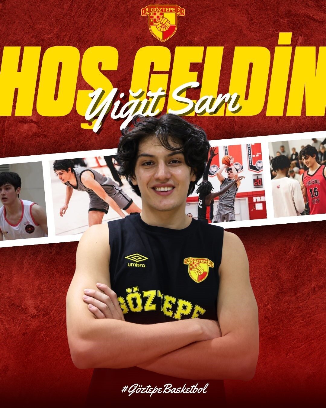 Göztepe Basketbol, 2003 doğumlu forvet Yiğit Sarı ile anlaştığını açıkladı.