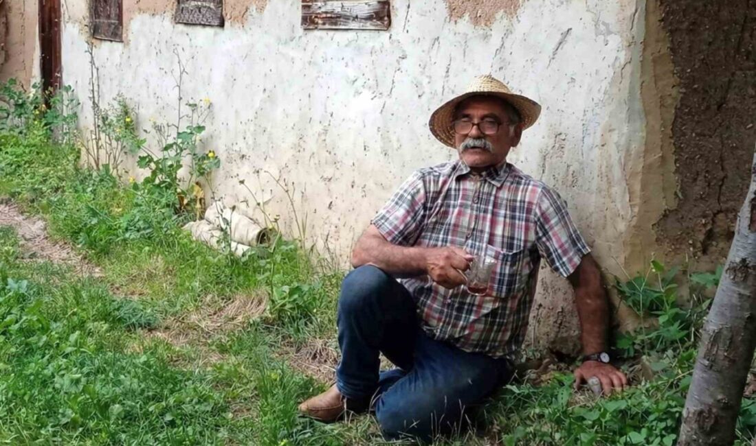 Gümüşhane'nin Çamlıköy köyünde yaşayan 78 yaşındaki Mevlüt Özkan, caminin şadırvanında