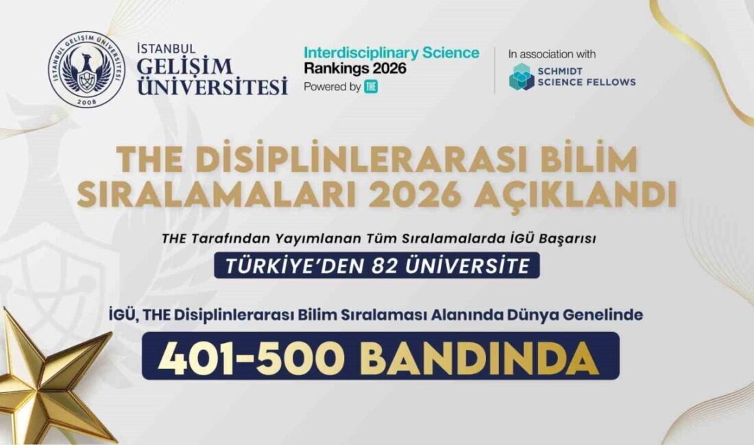 İstanbul Gelişim Üniversitesi, Times Higher Education'ın 2026 Disiplinlerarası Bilim Sıralamaları'nda