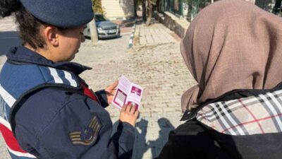 Afyonkarahisar'ın İhsaniye ilçesinde jandarma, 47 vatandaşa kadına şiddetle mücadele kapsamında