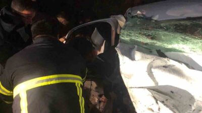 Kırklareli'nin Pınarhisar ilçesinde iki otomobilin çarpışması sonucu meydana gelen kazada