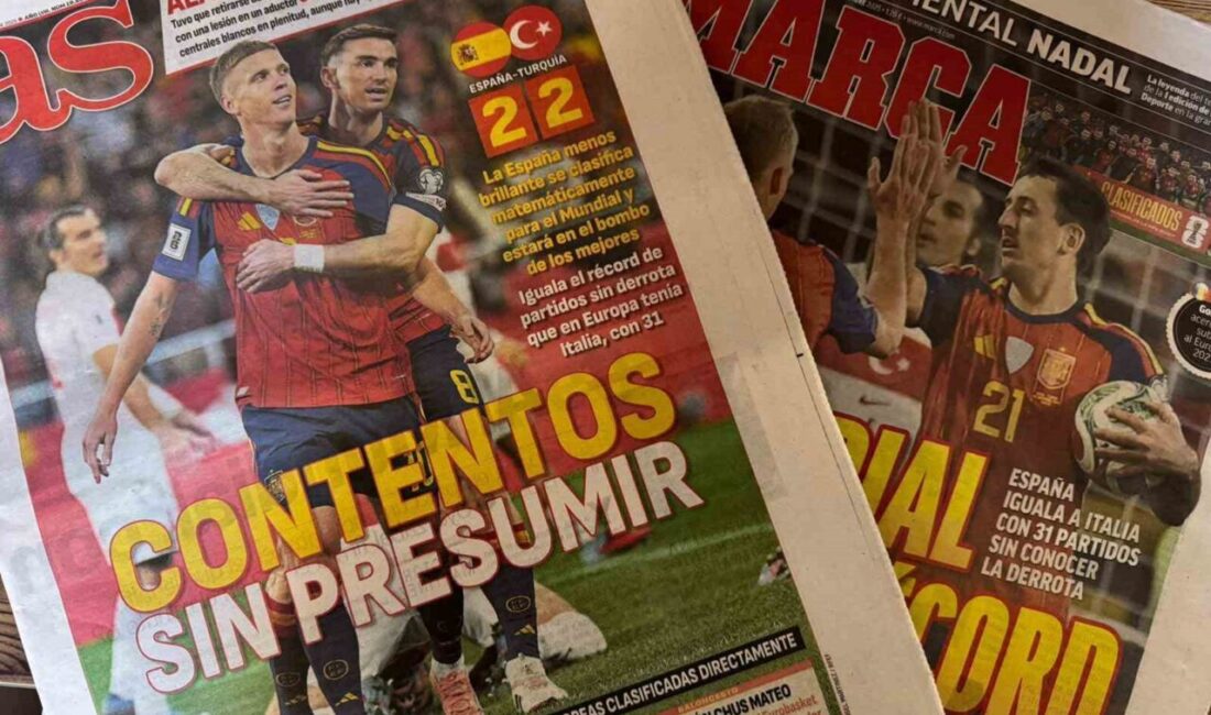 A Milli Takım’ın İspanya ile Eşitliği, İspanyol Medyasında Geniş Yer Buldu A Milli Futbol Takımı, 2026 FIFA Dünya Kupası Avrupa Elemeleri'nde