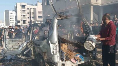 İsrail'in Gazze Şeridi'ndeki El-Rimal Mahallesi'ne düzenlediği İHA saldırısında 5 kişi