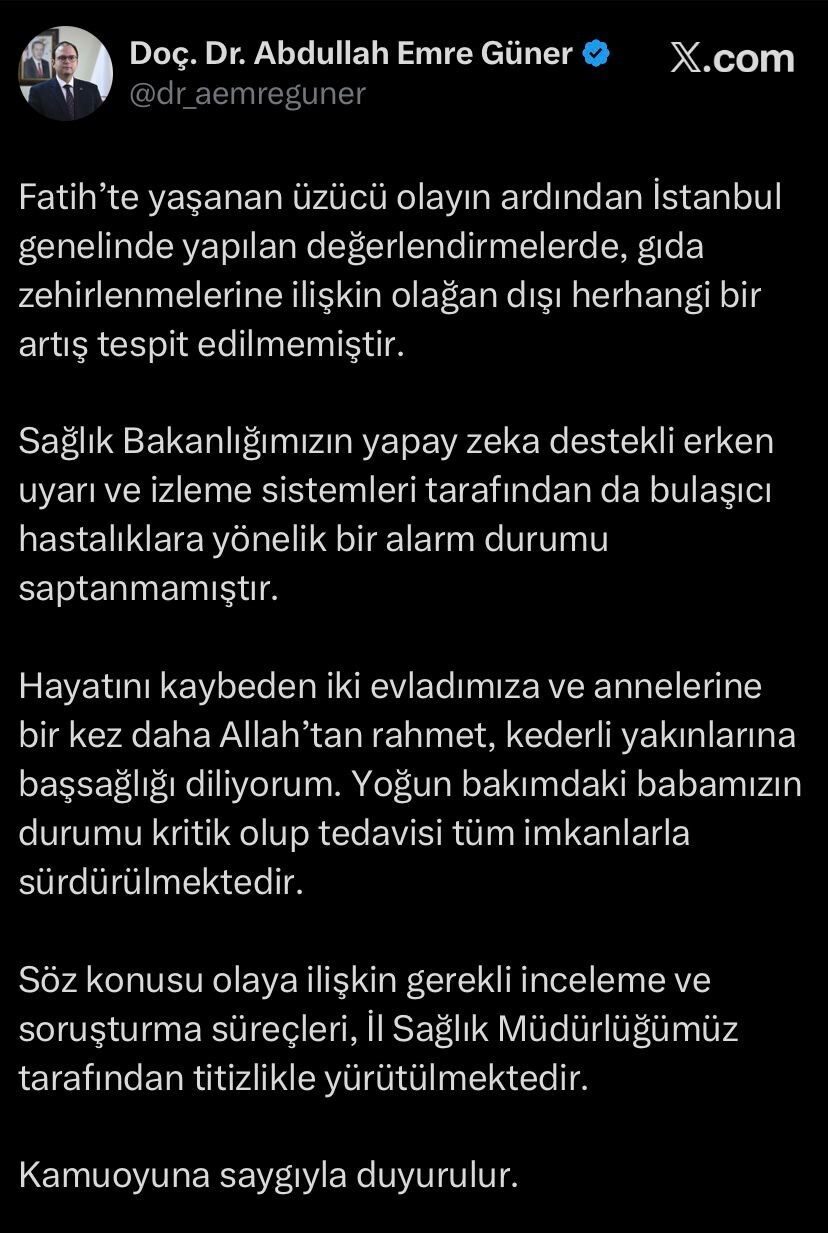 İstanbul İl Sağlık Müdürü Doç. Dr. Abdullah Emre Güner, Fatih'teki