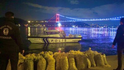 İstanbul'un Fatih ve Sarıyer ilçelerinde yasak bölgelerden toplanan 2 ton