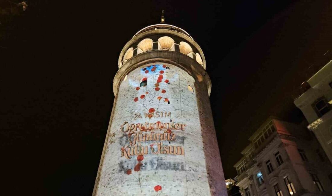 Galata Kulesi’nde Öğretmenler Günü’ne özel video gösterimi düzenlendi İstanbul'da 24 Kasım Öğretmenler Günü dolayısıyla Galata Kulesi'nde bir video