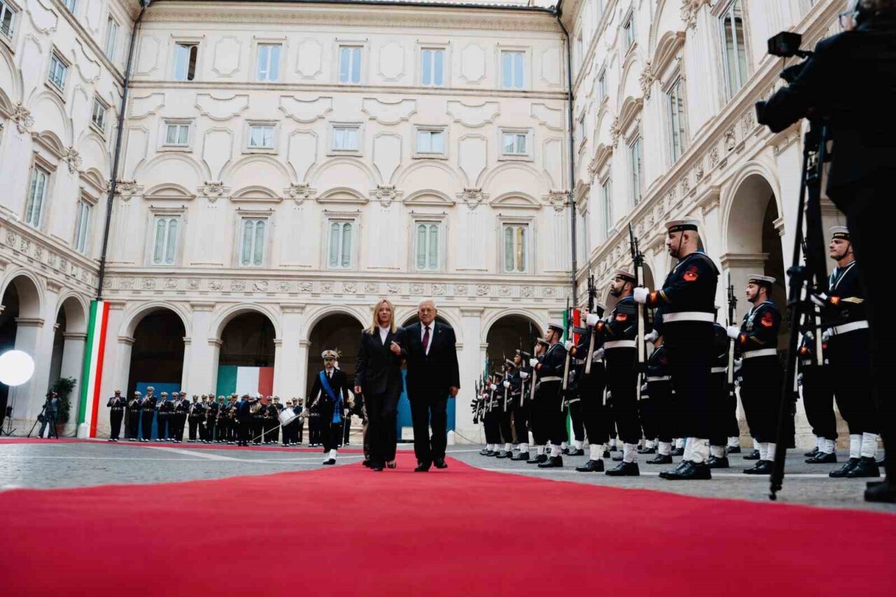 İtalya Başbakanı Giorgia Meloni, Roma'da Filistin Devlet Başkanı Mahmud Abbas