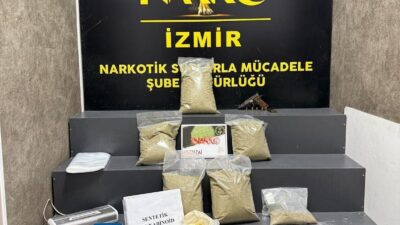 İzmir'in Buca ilçesinde gerçekleştirilen uyuşturucu operasyonunda, 6 kilo 940 gram