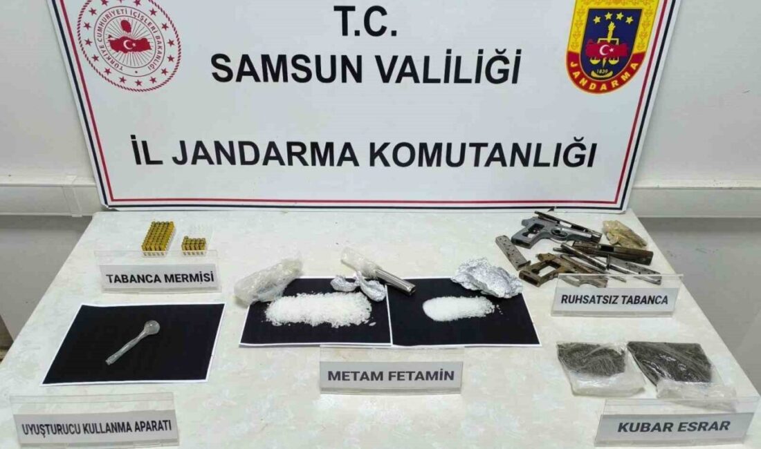 Samsun'un Çarşamba ilçesinde jandarma, uyuşturucuyla mücadele kapsamında düzenlediği operasyonda 1