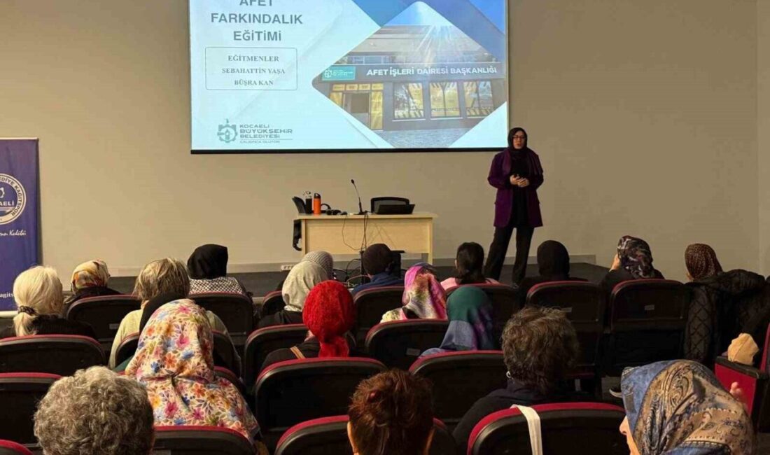 Kocaeli’de Kadınlara Yönelik Afet Bilinci Eğitimi Gerçekleştirildi Kocaeli Büyükşehir Belediyesi, kadınlara yönelik afet bilincini arttırmak için 378