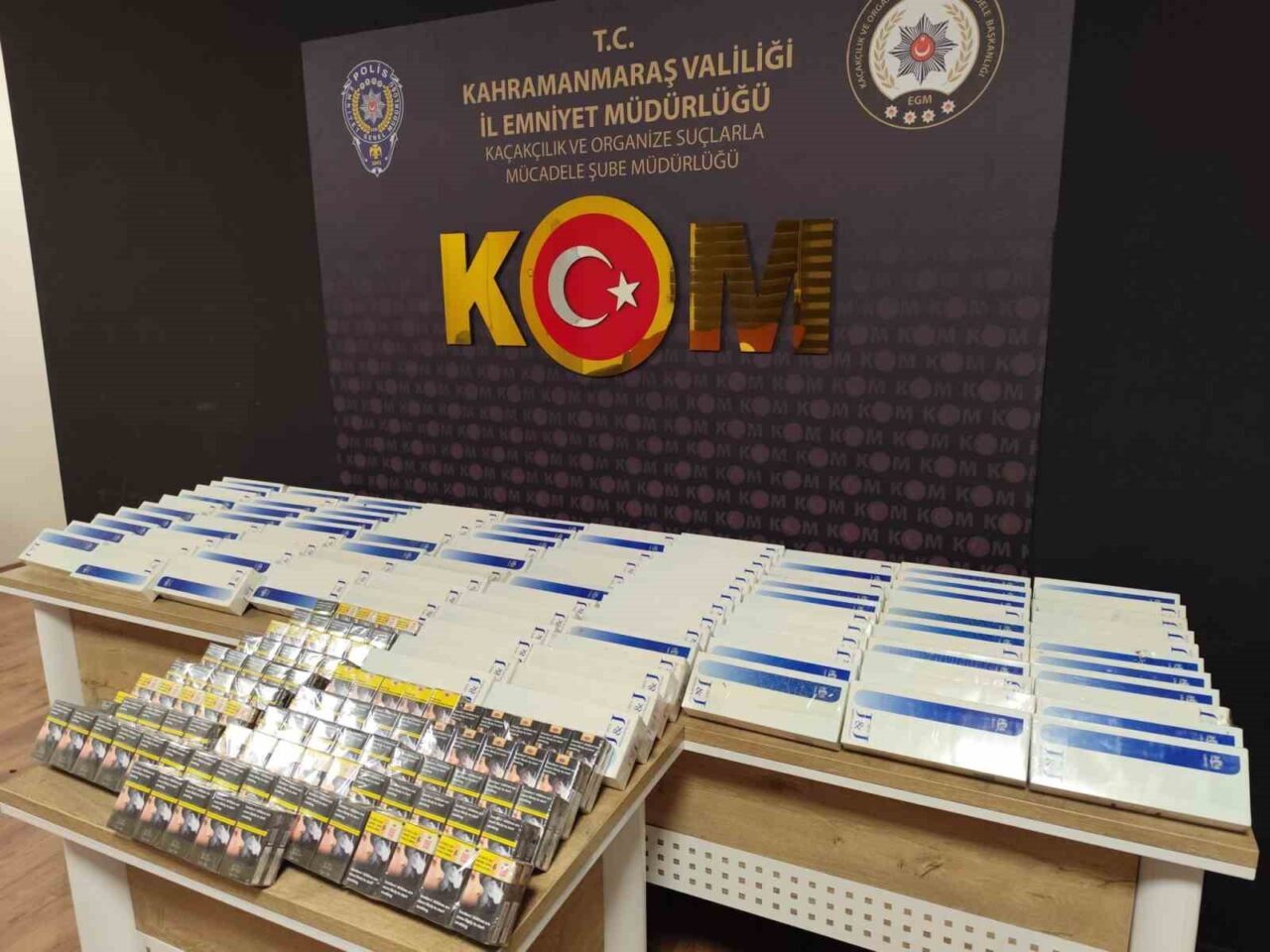 Kahramanmaraş'ta gerçekleştirilen operasyonlarda, 35 kilogram kaçak nargile tütünü ve 1.360
