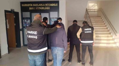 Kahramanmaraş’ta narkotik ekipleri, uyuşturucu ticareti yaptıkları iddiasıyla gözaltına aldıkları 9