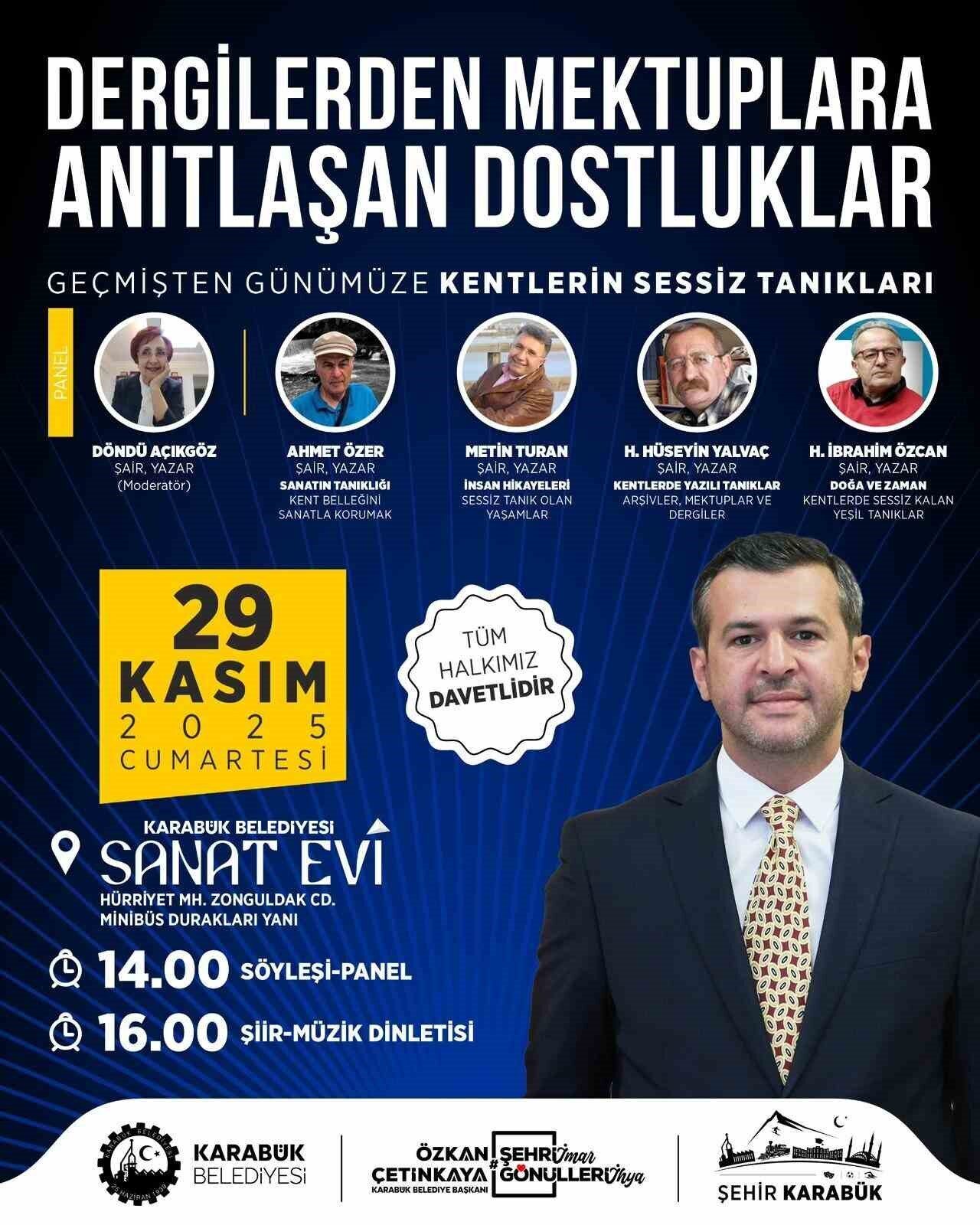 Karabük Belediyesi, "Dergilerden Mektuplara Anıtlaşan Dostluklar - Geçmişten Günümüze Kentlerin