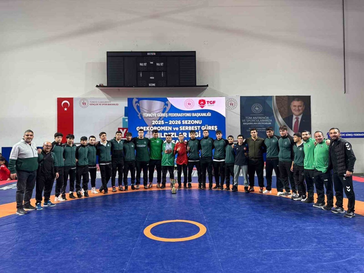 Karatay Belediyespor Yıldız Erkek Güreş Takımı, 2025-2026 sezonunu Türkiye ikincisi