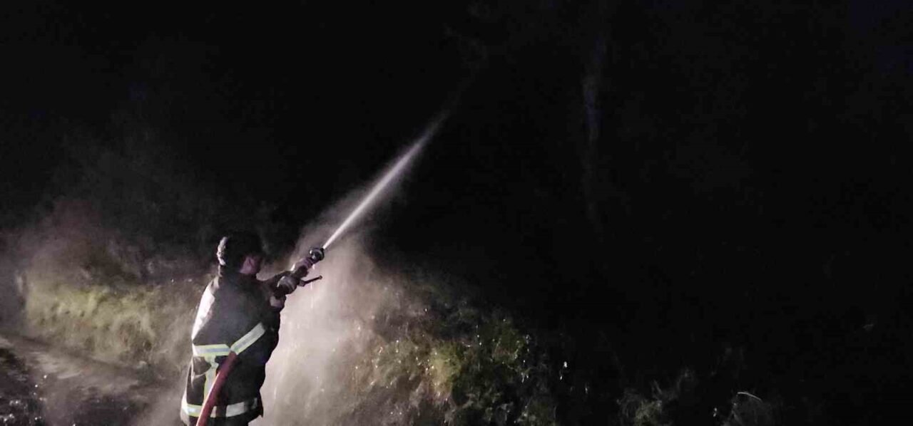 Kastamonu'nun Cide ilçesindeki Sofular Mahallesi'nde ormanlık alanda çıkan yangın, itfaiye