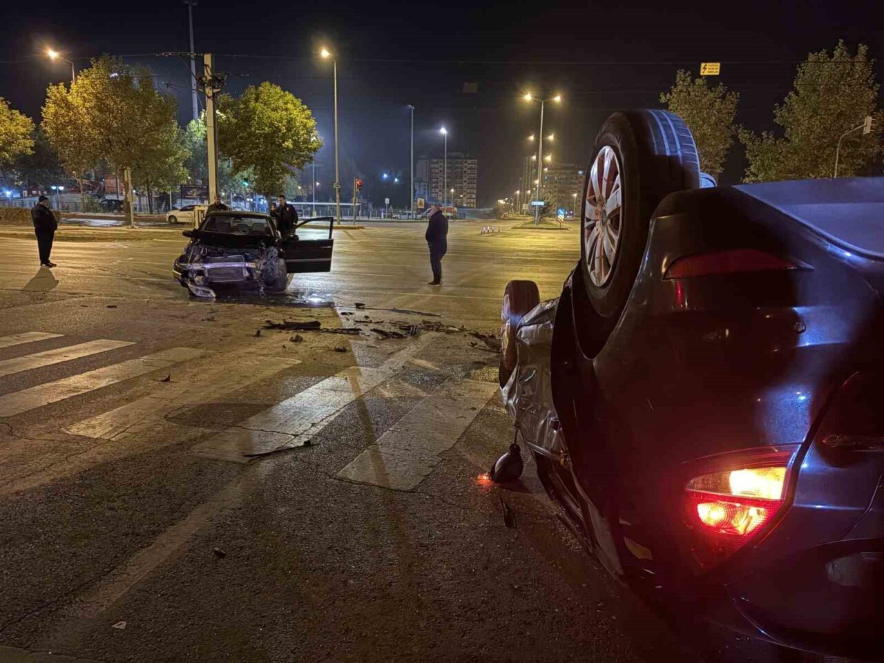 Kayseri'nin Melikgazi ilçesinde meydana gelen trafik kazasında U.Y. ile M.İ.