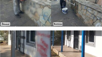 Muğla'nın Bodrum ilçesinde, son 6 ayda 29 duvar yazısı silindi.